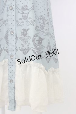 画像5: axes femme / アリスシルエットパネルチュニック  サックスＸアイボリー T-26-02-05-004-AX-OP-SA-ZT