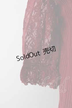 画像4: axes femme / チョーカー風ビスチェ切替プルオーバー M ワイン T-26-02-05-005-AX-TO-SA-ZT