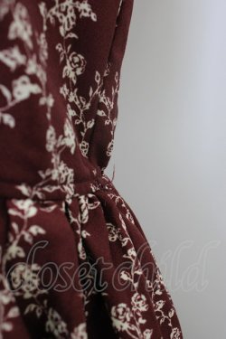 画像5: axes femme / 王冠モチーフ入りパネル柄ワンピース  ワイン T-26-02-05-007-AX-OP-SA-ZT