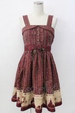 画像1: axes femme / ディズニーコレクション~美女と野獣~シルエット柄キャミワンピース M ワイン T-26-02-05-008-AX-OP-SA-ZT594 (1)