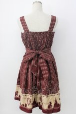 画像2: axes femme / ディズニーコレクション~美女と野獣~シルエット柄キャミワンピース M ワイン T-26-02-05-008-AX-OP-SA-ZT594 (2)