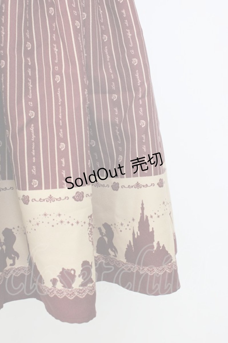 画像5: axes femme / ディズニーコレクション~美女と野獣~シルエット柄キャミワンピース M ワイン T-26-02-05-008-AX-OP-SA-ZT594 (5)