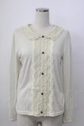 axes femme / レースカラーニットソー M キナリ T-26-02-05-011-AX-TO-SA-ZT
