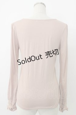 画像2: axes femme / リボンデザインインナープルオーバー M ピンク T-26-02-05-012-AX-TO-SA-ZT594