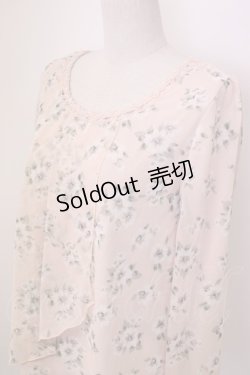 画像3: axes femme / シフォン花柄カットソー M ピンク T-26-02-05-015-AX-TO-SA-ZT