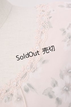 画像4: axes femme / シフォン花柄カットソー M ピンク T-26-02-05-015-AX-TO-SA-ZT