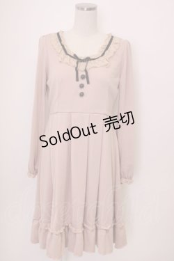 画像1: axes femme / ベロアリボンニットワンピース M ピンク T-26-02-05-017-AX-OP-SA-ZT594