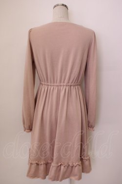 画像2: axes femme / ベロアリボンニットワンピース M ピンク T-26-02-05-017-AX-OP-SA-ZT