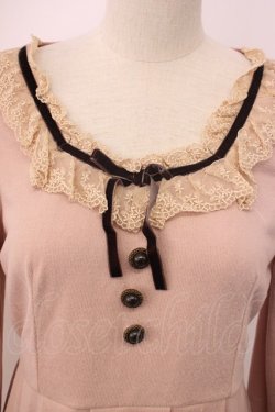 画像3: axes femme / ベロアリボンニットワンピース M ピンク T-26-02-05-017-AX-OP-SA-ZT