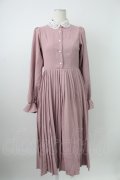 m petit by misako / AM*レースエリプリーツワンピース S ピンク T-26-02-07-007-LO-OP-SA-ZT