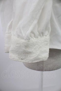 画像4: axes femme / メロディ刺繍ケープ袖ブラウス M ホワイト T-26-02-07-001-AX-BL-SA-ZT