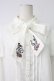 画像5: axes femme / メロディ刺繍ケープ袖ブラウス M ホワイト T-26-02-07-001-AX-BL-SA-ZT (5)