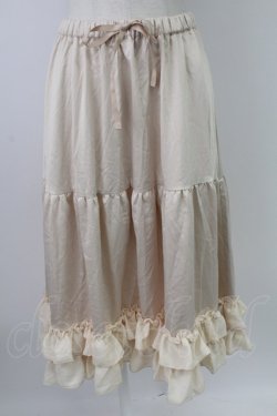 画像1: axes femme kawaii / ミディフリルペチスカート M アイボリー T-26-02-07-010-AX-SK-SA-ZT583