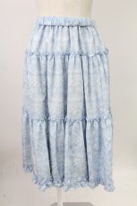 画像1: m petit by misako / NINA'S RVパニエスカート S サックスＸアイボリー T-26-02-07-011-LO-SK-SA-ZT583 (1)