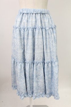 画像1: m petit by misako / NINA'S RVパニエスカート S サックスＸアイボリー T-26-02-07-011-LO-SK-SA-ZT