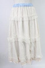 画像4: m petit by misako / NINA'S RVパニエスカート S サックスＸアイボリー T-26-02-07-011-LO-SK-SA-ZT583 (4)