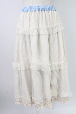 画像4: m petit by misako / NINA'S RVパニエスカート S サックスＸアイボリー T-26-02-07-011-LO-SK-SA-ZT