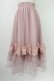 画像1: axes femme / ローズ付ドレープチュールスカート  ピンク T-26-02-07-012-AX-SK-SA-ZT (1)