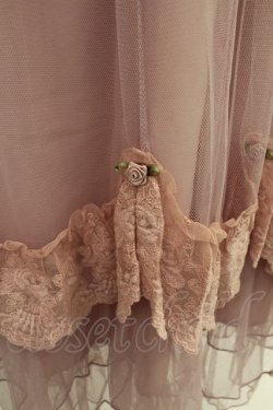 画像3: axes femme / ローズ付ドレープチュールスカート  ピンク T-26-02-07-012-AX-SK-SA-ZT