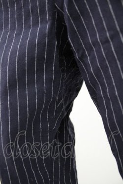 画像5: axes femme / ストライプ柄テーパードパンツ M ネイビー T-26-02-07-013-AX-PA-SA-ZT