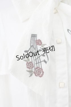 画像7: axes femme / メロディ刺繍ケープ袖ブラウス M ホワイト T-26-02-07-001-AX-BL-SA-ZT582