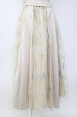 画像2: axes femme / スノークリスタル刺繍スカート M キナリ T-26-02-08-025-AX-SK-SA-ZT583 (2)