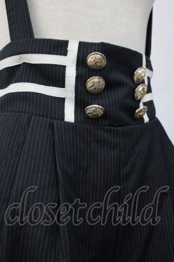 画像3: Amavel / サス付きストライプショートパンツ  黒Ｘ白 T-26-02-08-027-CA-PA-SA-ZT