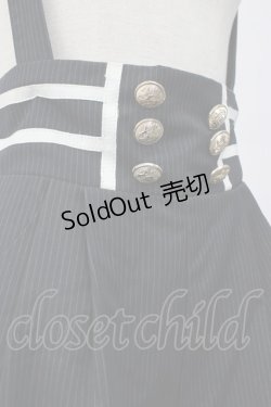 画像3: Amavel / サス付きストライプショートパンツ  黒Ｘ白 T-26-02-08-027-CA-PA-SA-ZT584