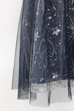 画像3: axes femme / ホロスコープ刺繍チュールスカート  ネイビー T-26-02-08-030-AX-SK-SA-ZT