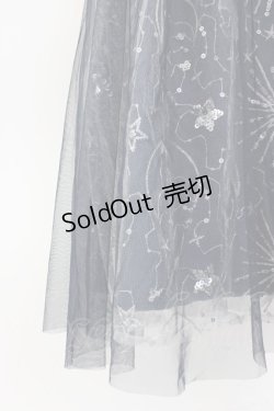 画像3: axes femme / ホロスコープ刺繍チュールスカート  ネイビー T-26-02-08-030-AX-SK-SA-ZT584
