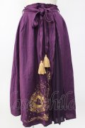 axes femme / アラジン刺繍ミディスカート M パープル T-26-02-08-031-AX-SK-SA-ZT
