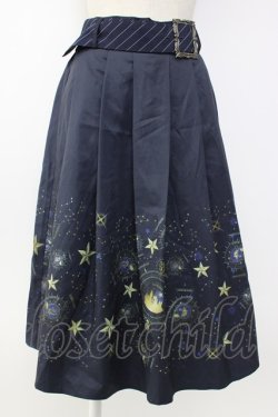 画像1: axes femme / ハリー・ポッター/ベルト付スカート  ネイビー T-26-02-08-032-AX-SK-SA-ZT