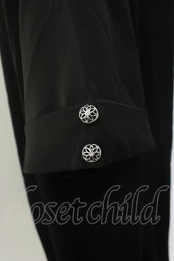 画像4: axes femme / 柄切替シャツワンピース  黒 T-26-02-08-003-AX-OP-SA-ZT