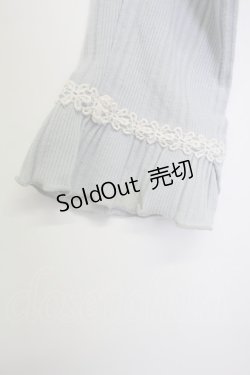 画像4: axes femme / レースカラーテレコカットソー  サックスＸ白 T-26-02-08-004-AX-TO-SA-ZT