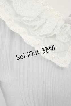 画像5: axes femme / レースカラーテレコカットソー  サックスＸ白 T-26-02-08-004-AX-TO-SA-ZT