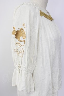 画像3: axes femme / アラジン/刺繍トップス M ホワイト T-26-02-08-008-AX-TO-SA-ZT