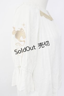 画像3: axes femme / アラジン/刺繍トップス M ホワイト T-26-02-08-008-AX-TO-SA-ZT583