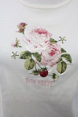 画像2: PINK HOUSE / オールドローズ刺繍カットソー  アイボリー T-26-02-08-012-LO-TO-SA-ZT583 (2)