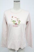 PINK HOUSE / オールドローズ刺繍カットソー  ピンク T-26-02-08-013-LO-TO-SA-ZT