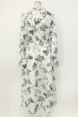 画像2: axes femme NOSTALGIE / 星座柄スキッパーワンピース M ホワイト T-26-02-08-002-AX-OP-SA-ZT