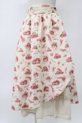 axes femme / ヌーベルジュイ柄スカート  アイボリーＸ赤 T-26-02-08-023-0-SK-SA-ZT