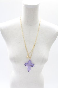 画像1: Angelic Pretty / Cecilia Crossネックレス（ラベンダー）  ラベンダー T-26-02-10-023-AP-AC-SA-ZT