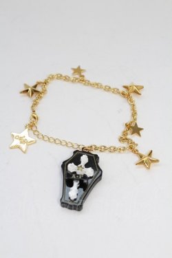 画像1: Angelic Pretty / Horrorコフィンブレスレット  ブラック T-26-02-10-027-AP-AC-SA-ZT