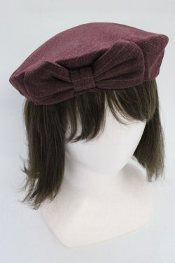 画像5: Avenue Denfer / ハイネックレースつけ襟ストライプロングワンピースセット  ボルドーx白 T-26-02-10-003-LO-OP-SA-ZT