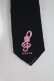 画像2: MAM / 音符刺繍ネクタイ  黒Ｘピンク T-26-02-10-030-LO-ZA-SA-ZT (2)