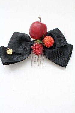 画像5: BABY,THE STARS SHINE BRIGHT / 赤いひとかけらのMarchenリボンコーム  ブラック T-26-02-10-031-BA-ZA-SA-ZT