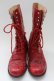 画像1: PINK HOUSE / 編み上げブーツ L レッド T-26-02-10-036-LO-SH-SA-ZT (1)