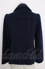 画像2: axes femme / レースカラーショートコート  ネイビー T-26-02-10-004-AX-CO-IG-ZTC035 (2)