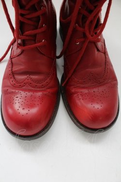 画像6: PINK HOUSE / 編み上げブーツ L レッド T-26-02-10-036-LO-SH-SA-ZT
