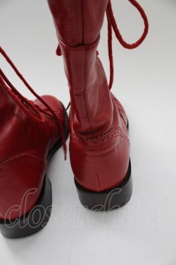 画像7: PINK HOUSE / 編み上げブーツ L レッド T-26-02-10-036-LO-SH-SA-ZT